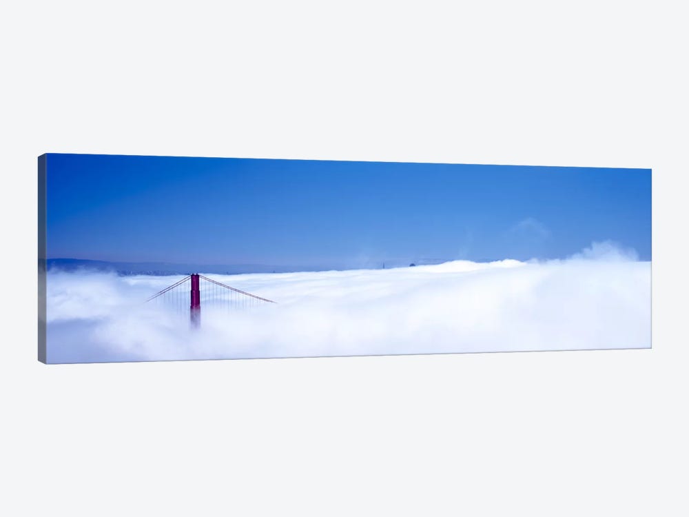 San Francisco Golden Gate Bridge California in smog by Panoramic Images 1-piece Canvas Art