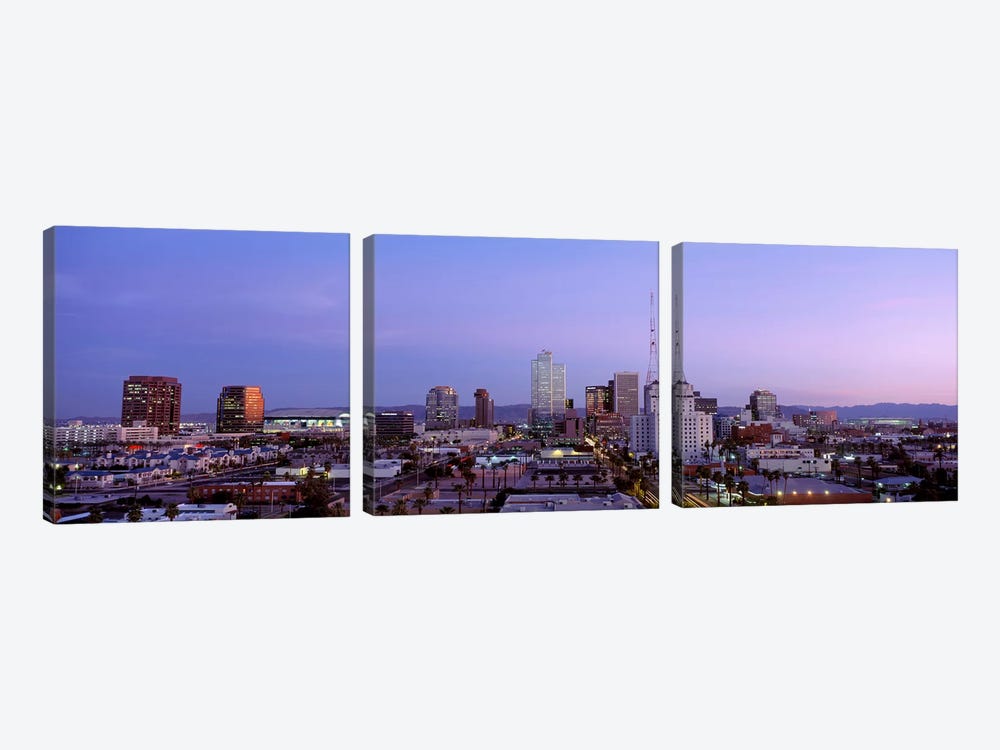 Downtown Skyline At Dusk, Phoenix, Arizona, Maricopa County, USA by Panoramic Images 3-piece Art Print