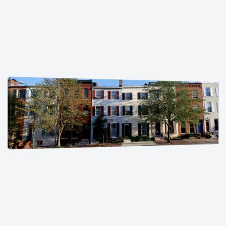 Row homes, Philadelphia Canvas Print #PIM3835} by Panoramic Images Canvas Wall Art