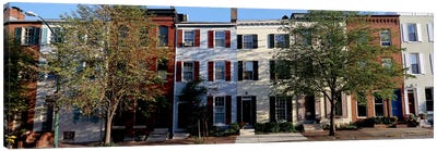 Row homes, Philadelphia Canvas Art Print - Philadelphia Art