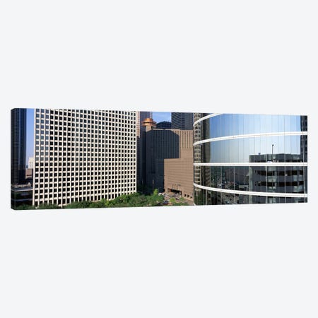 Skyscraper windows in Houston, TX Canvas Print #PIM3836} by Panoramic Images Canvas Artwork