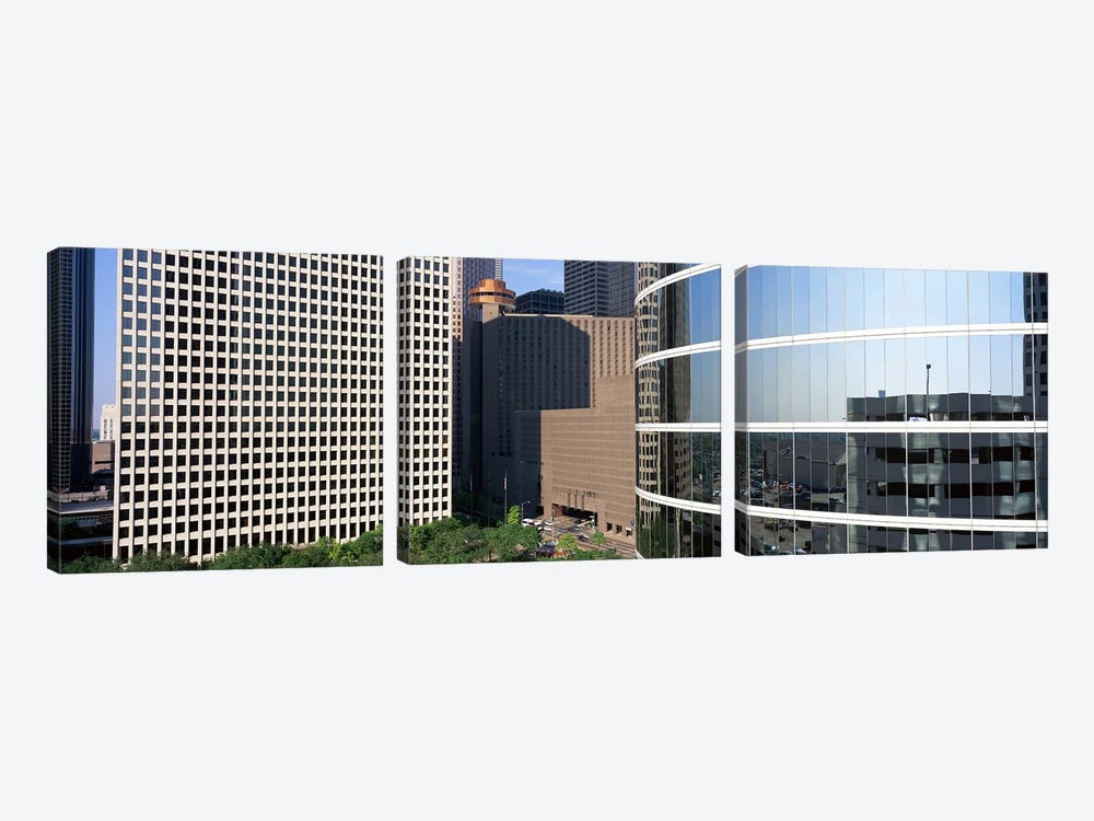 Skyscraper windows in Houston, TX by Panoramic Images 3-piece Canvas Art