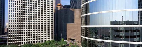 Houston: Skyscraper windows in Houston, TX by Panoramic Images