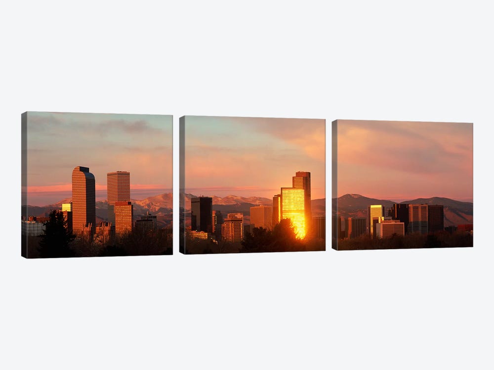 Denver skyline by Panoramic Images 3-piece Canvas Art
