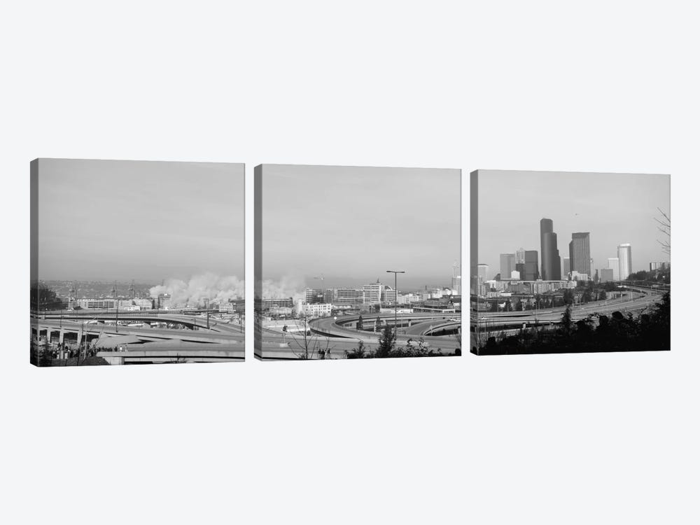 Building demolition near a highway, Seattle, Washington State, USA by Panoramic Images 3-piece Canvas Wall Art