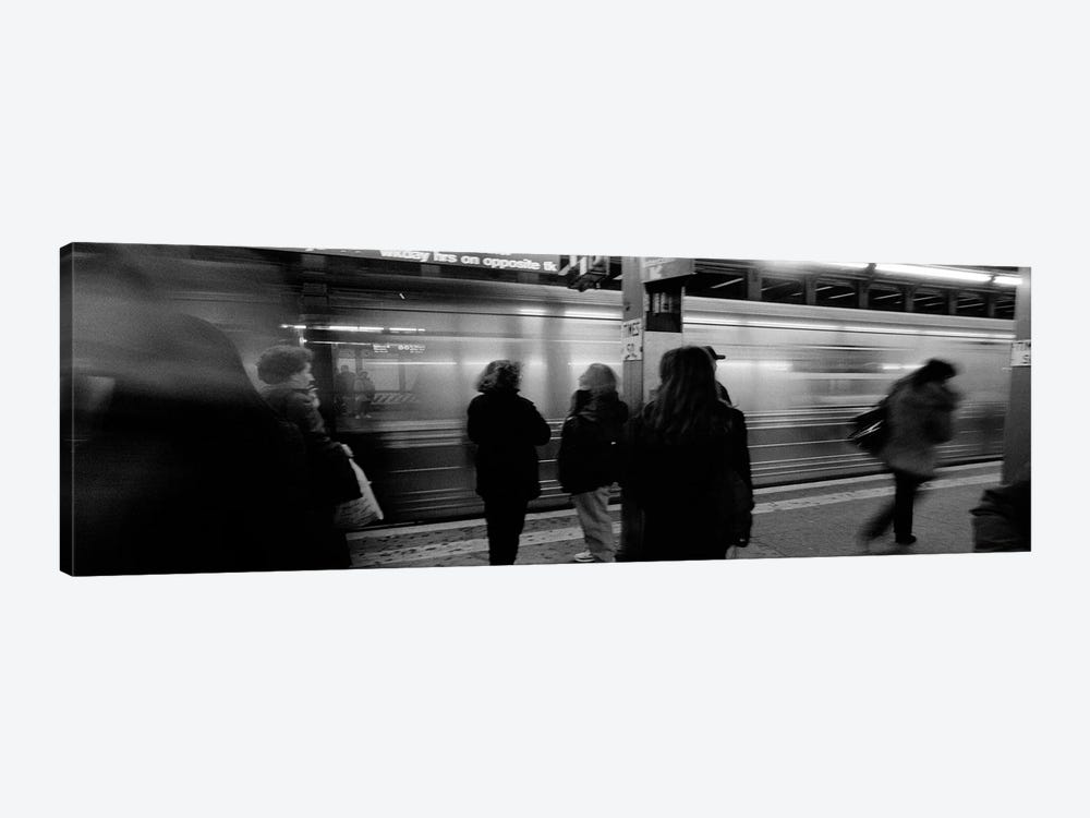 Blurred Motion View, Times Square Subway Station, New York City, New York, USA by Panoramic Images 1-piece Canvas Art
