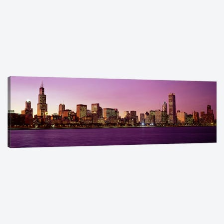 Skyline At SunsetChicago, Illinois, USA Canvas Print #PIM3852} by Panoramic Images Canvas Art Print
