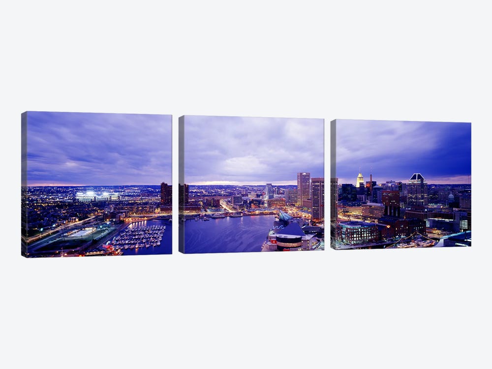 USA, Maryland, Baltimore, cityscape by Panoramic Images 3-piece Canvas Art Print