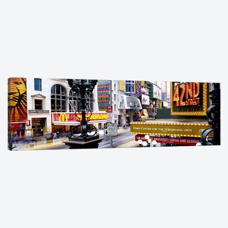 Road running through a market, 42nd Street, Manhattan, New York City, New York State, USA Canvas Print #PIM3865} by Panoramic Images Canvas Art Print