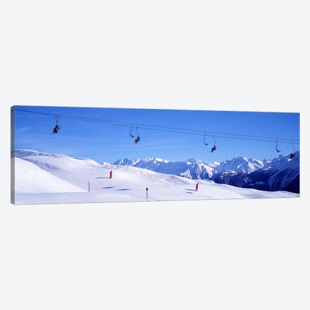 Ski Lift in Mountains Switzerland Canvas Print #PIM3870} by Panoramic Images Canvas Print
