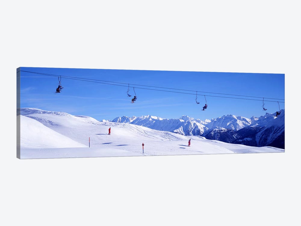 Ski Lift in Mountains Switzerland by Panoramic Images 1-piece Canvas Art