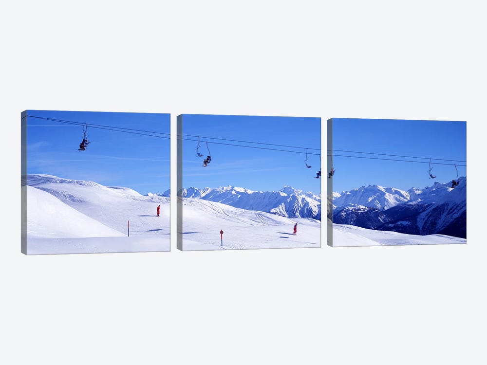 Ski Lift in Mountains Switzerland by Panoramic Images 3-piece Canvas Art
