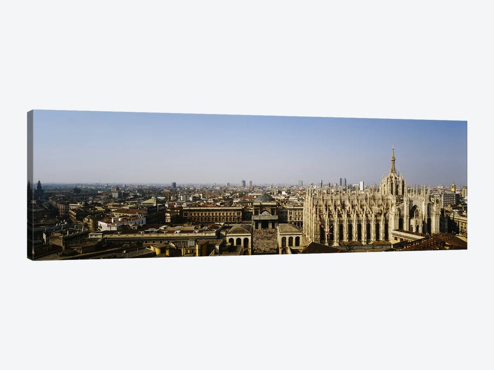 Aerial view of a cathedral in a city, Duomo di Milano, Lombardia, Italy by Panoramic Images 1-piece Canvas Wall Art