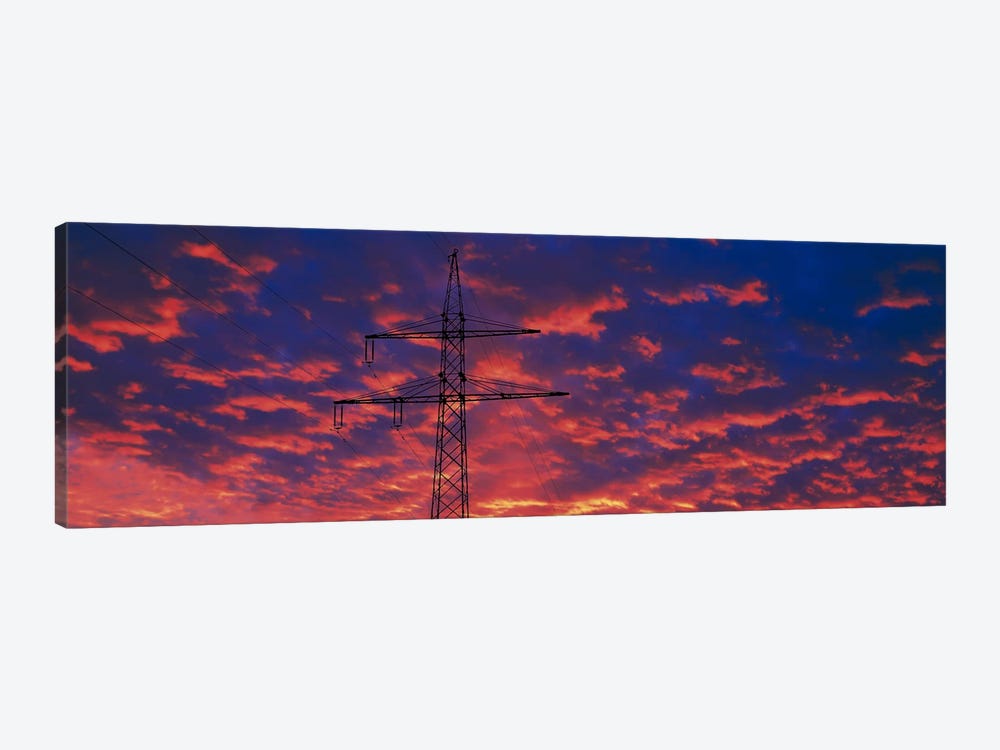 Power lines at sunset Germany by Panoramic Images 1-piece Canvas Art Print