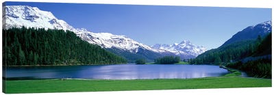 Lake Silverplaner St Moritz Switzerland Canvas Art Print - Switzerland Art