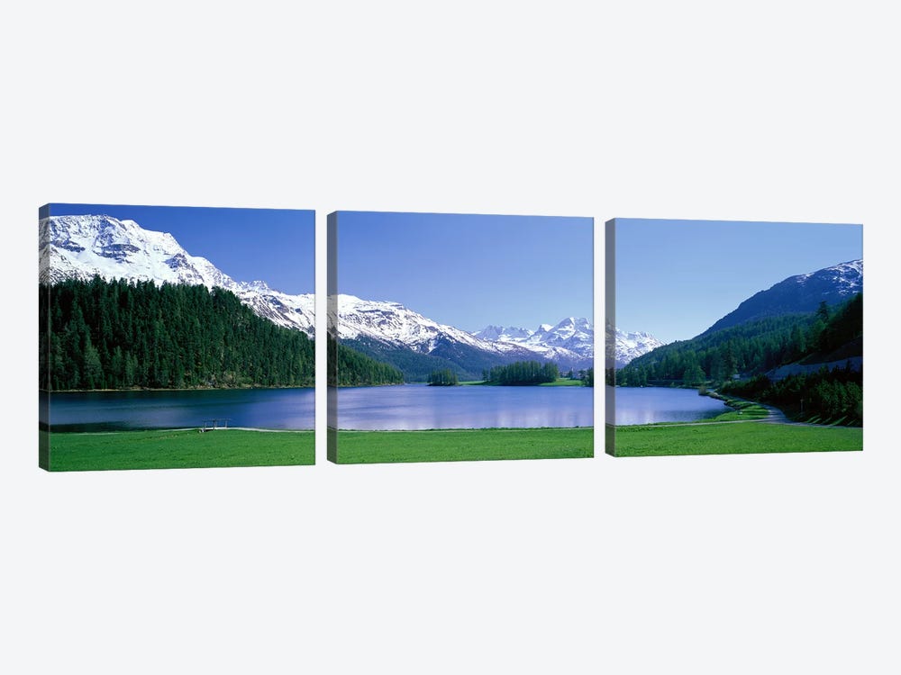 Lake Silverplaner St Moritz Switzerland by Panoramic Images 3-piece Canvas Print