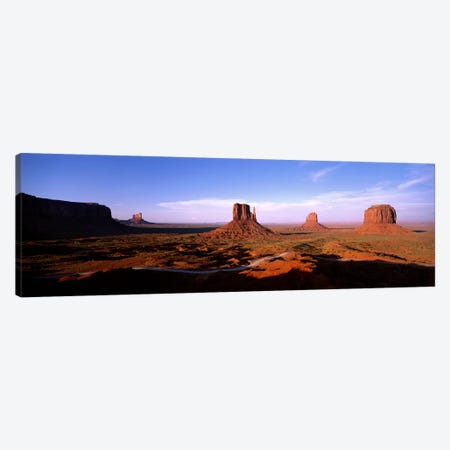 Daytime Shadows Near The Mittens & Merrick Butte, Monument Valley, Navajo Nation, Arizona, USA Canvas Print #PIM3887} by Panoramic Images Canvas Print