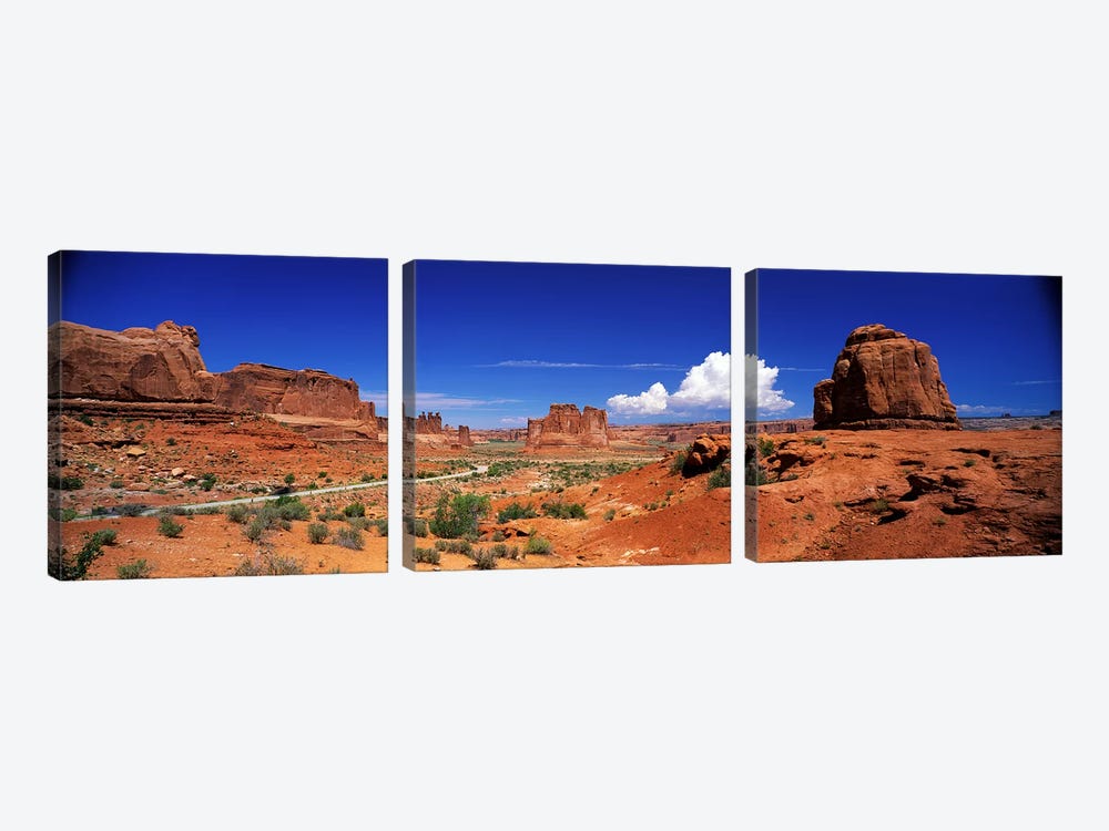 Entrance View, Arches National Park, Grand County, Utah, USA by Panoramic Images 3-piece Canvas Artwork