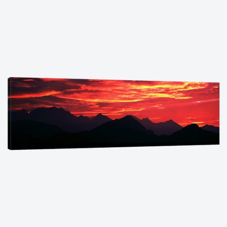 Sundown Austrian Mts South Bavaria Germany Canvas Print #PIM388} by Panoramic Images Canvas Print