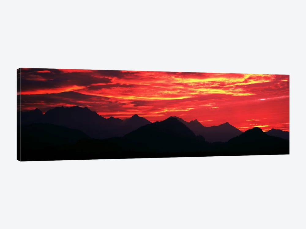 Sundown Austrian Mts South Bavaria Germany by Panoramic Images 1-piece Canvas Artwork