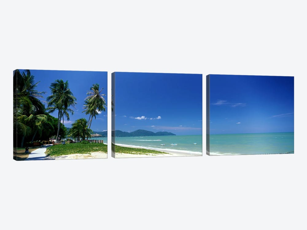Tropical Beach Penang Malaysia by Panoramic Images 3-piece Canvas Artwork