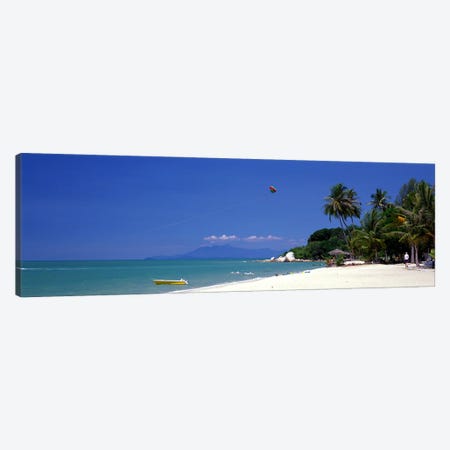 White Sand Beach Penang Malaysia Canvas Print #PIM3895} by Panoramic Images Canvas Wall Art