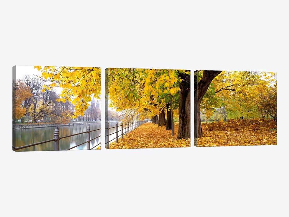 Autumn Scene Munich Germany by Panoramic Images 3-piece Canvas Print