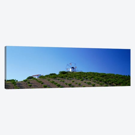 Windmill Obidos Portugal Canvas Print #PIM3905} by Panoramic Images Canvas Wall Art
