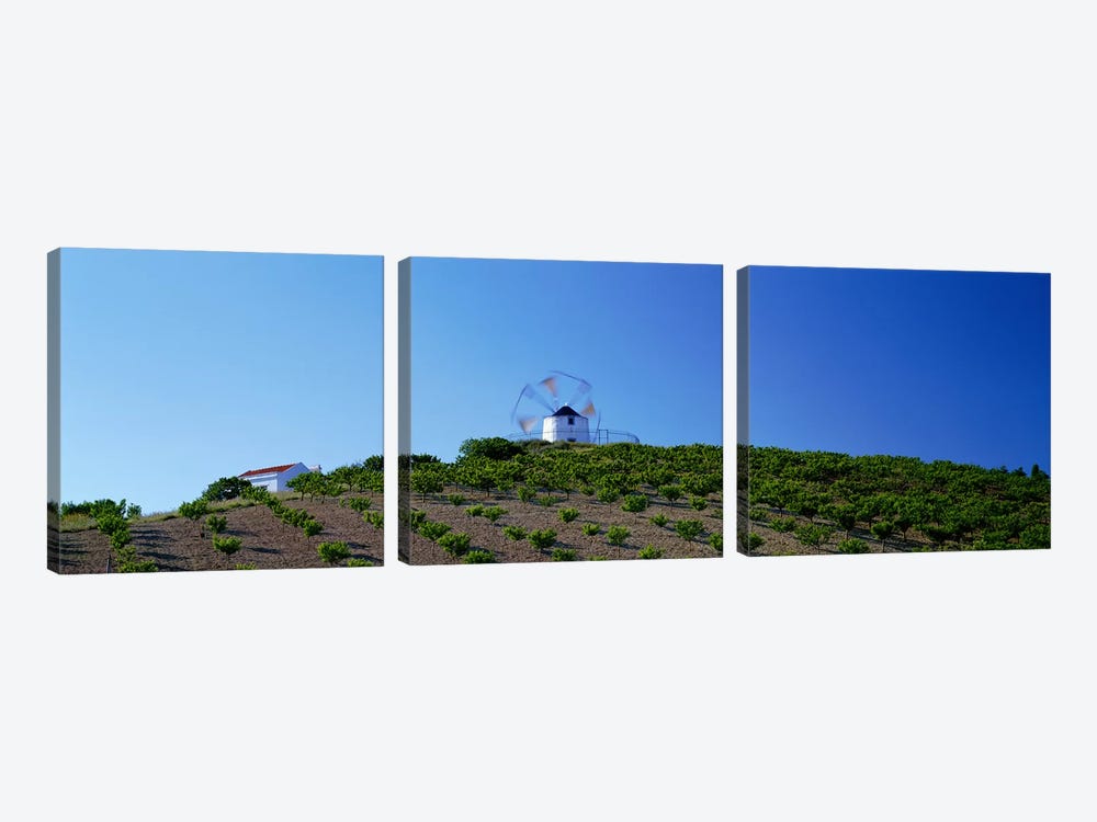 Windmill Obidos Portugal by Panoramic Images 3-piece Canvas Art Print