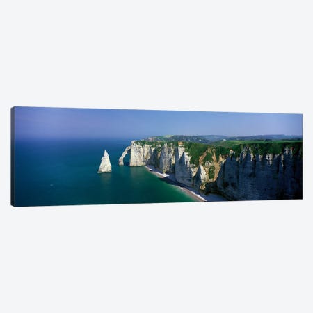 Coastal Landscape, Etretat, Normandy, France Canvas Print #PIM3910} by Panoramic Images Canvas Art