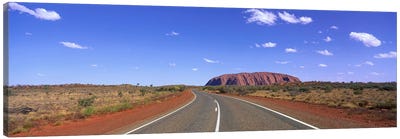 Road and Ayers Rock Australia Canvas Art Print