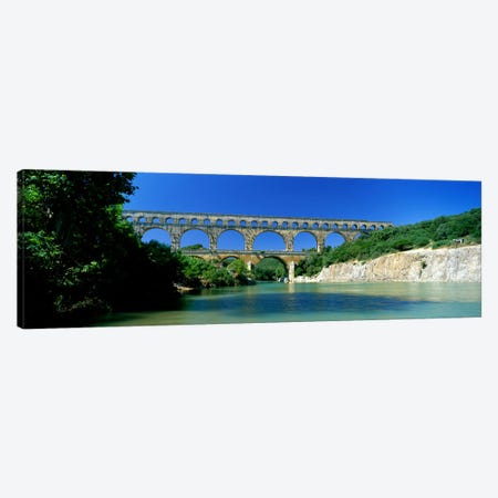 Pont du Gard Roman Aqueduct Provence France Canvas Print #PIM3929} by Panoramic Images Art Print