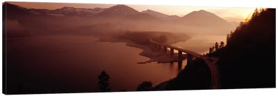 Sylvenstein Lake with Bridge Bavaria Germany Canvas Art Print - Mountain Sunrise & Sunset Art