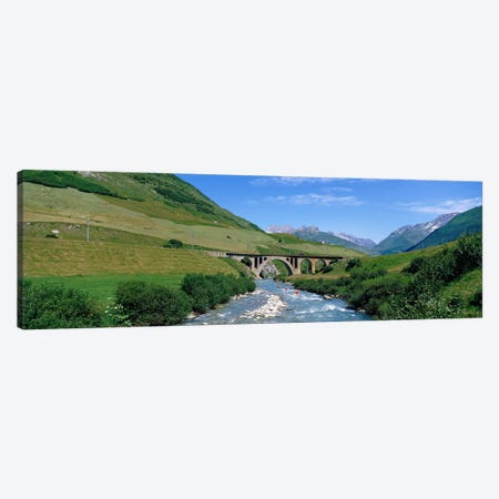 Railway Bridge Switzerland Canvas Print #PIM3932} by Panoramic Images Canvas Artwork