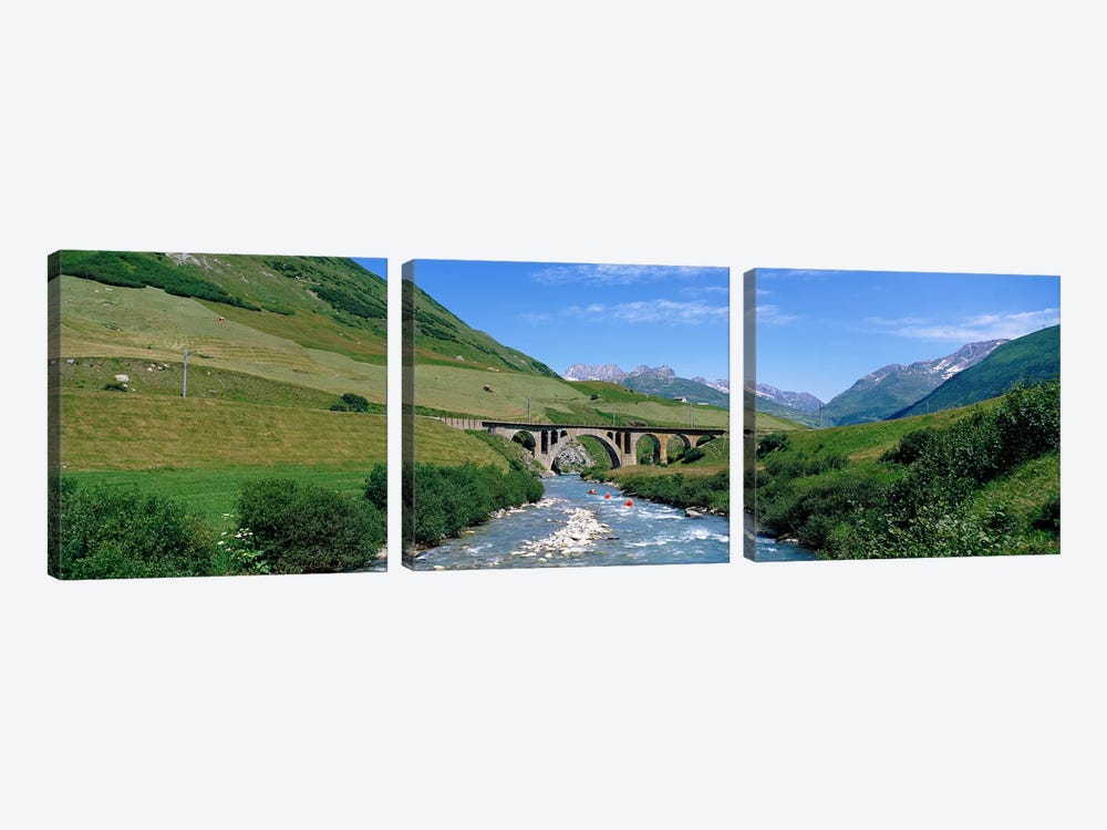 Railway Bridge Switzerland by Panoramic Images 3-piece Canvas Print