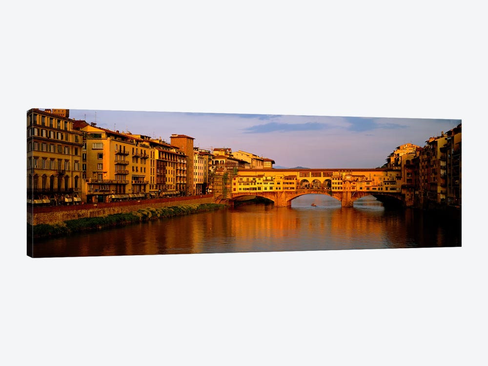 Ponte Vecchio Arno River Florence Italy by Panoramic Images 1-piece Canvas Art