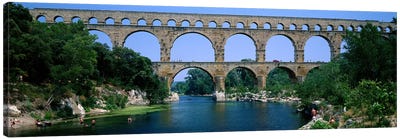 Pont du Gard Roman Aqueduct Provence France Canvas Art Print - Provence