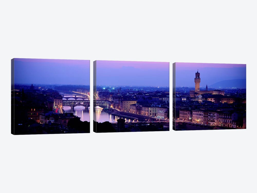 Arno River Florence Italy by Panoramic Images 3-piece Canvas Artwork