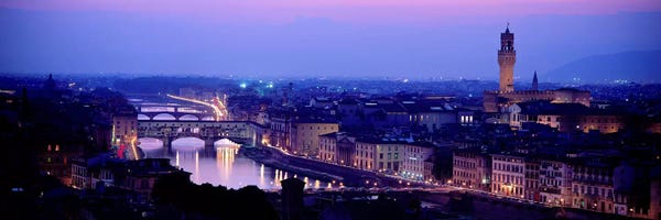 Blue: Arno River Florence Italy by Panoramic Images