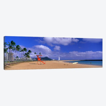 Ala Moana Beach Honolulu HI Canvas Print #PIM3946} by Panoramic Images Canvas Artwork