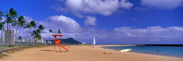 Blue: Ala Moana Beach Honolulu HI by Panoramic Images