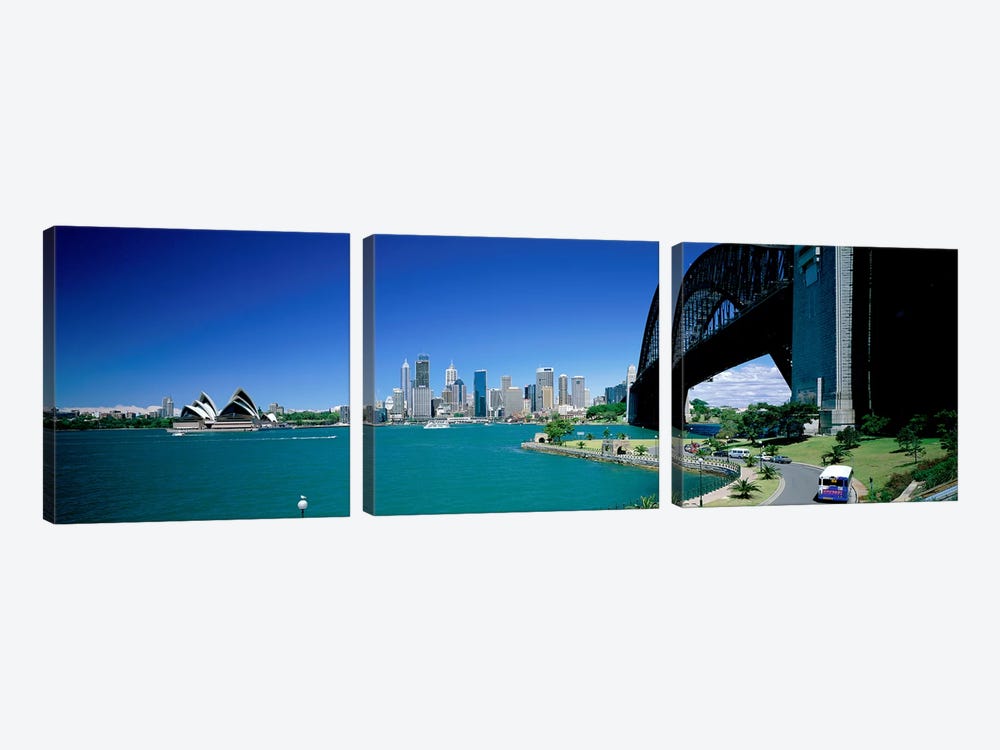 Sydney Harbour As Seen From Kirribilli, Sydney, New South Wales, Commonealth Of Australia by Panoramic Images 3-piece Canvas Art Print
