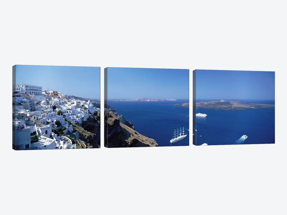 Santorini Greece by Panoramic Images 3-piece Canvas Art