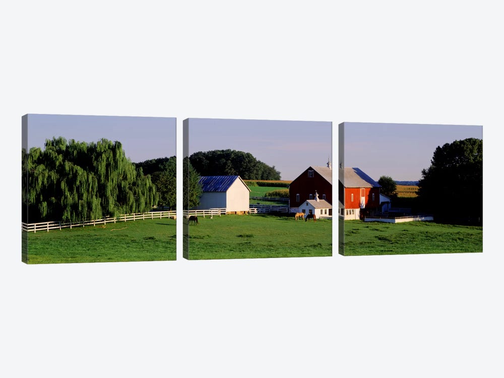 Farm, Baltimore County, Maryland, USA by Panoramic Images 3-piece Art Print