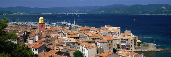 Saint Tropez: High-Angle View Of Coastal Landscape, Saint-Tropez, Provence-Alpes-Cote d'Azur, France by Panoramic Images
