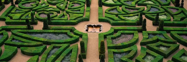 First Salon Fountain, Ornamental Garden, Chateau de Villandry, Centre-Val de Loire, France