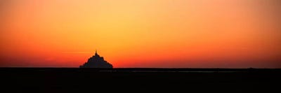 Sunset at Mont Saint Michel Normandy France by Panoramic Images framed canvas print