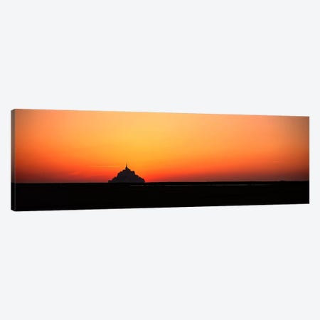 Sunset at Mont Saint Michel Normandy France Canvas Print #PIM3982} by Panoramic Images Canvas Art Print