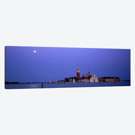 Moon over San Giorgio Maggiore Church Venice Italy Canvas Print #PIM3984} by Panoramic Images Canvas Art