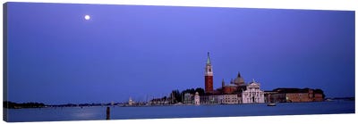 Moon over San Giorgio Maggiore Church Venice Italy Canvas Art Print - Veneto Art